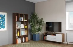 Bibliothèque Calgary - Noyer 18 Bibliothèque Calgary - Noyer -Meubles Tables Et Chaises Shop 7020X3500X00 Toronto Bookcase Walnut 8 57ed