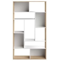 Bibliothèque Bangkok - Chêne/blanc 15 Bibliothèque Bangkok - Chêne/blanc -Meubles Tables Et Chaises Shop 7030X0321X00 S oul Bookcase White and Natural Oak 3 5706