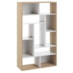 Bibliothèque Bangkok - Chêne/blanc 17 Bibliothèque Bangkok - Chêne/blanc -Meubles Tables Et Chaises Shop 7030X0321X00 S oul Bookcase White and Natural Oak 4 5407