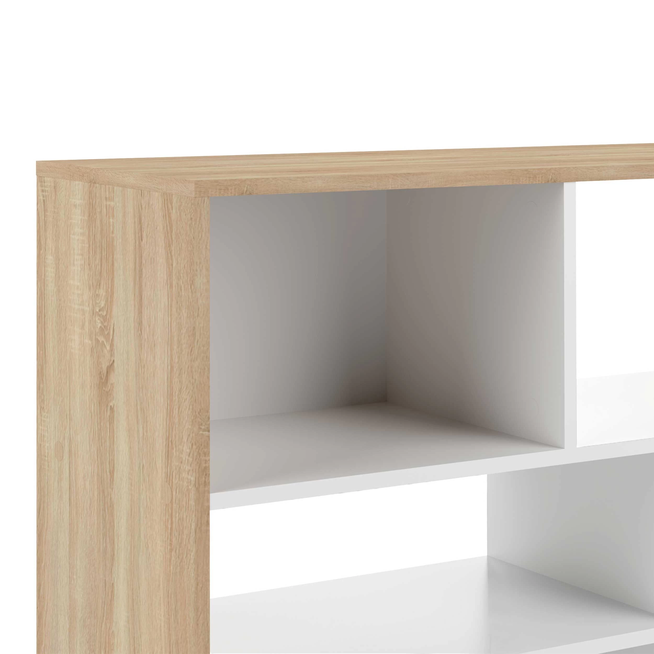 Bibliothèque Bangkok - Chêne/blanc 4 Bibliothèque Bangkok - Chêne/blanc – Image 4