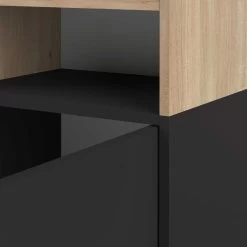 Bibliothèque Horizon Petite - Chêne/noir -Meubles Tables Et Chaises Shop 7151A0776A01 Horizon small bookcase natural oak and black 8 246d