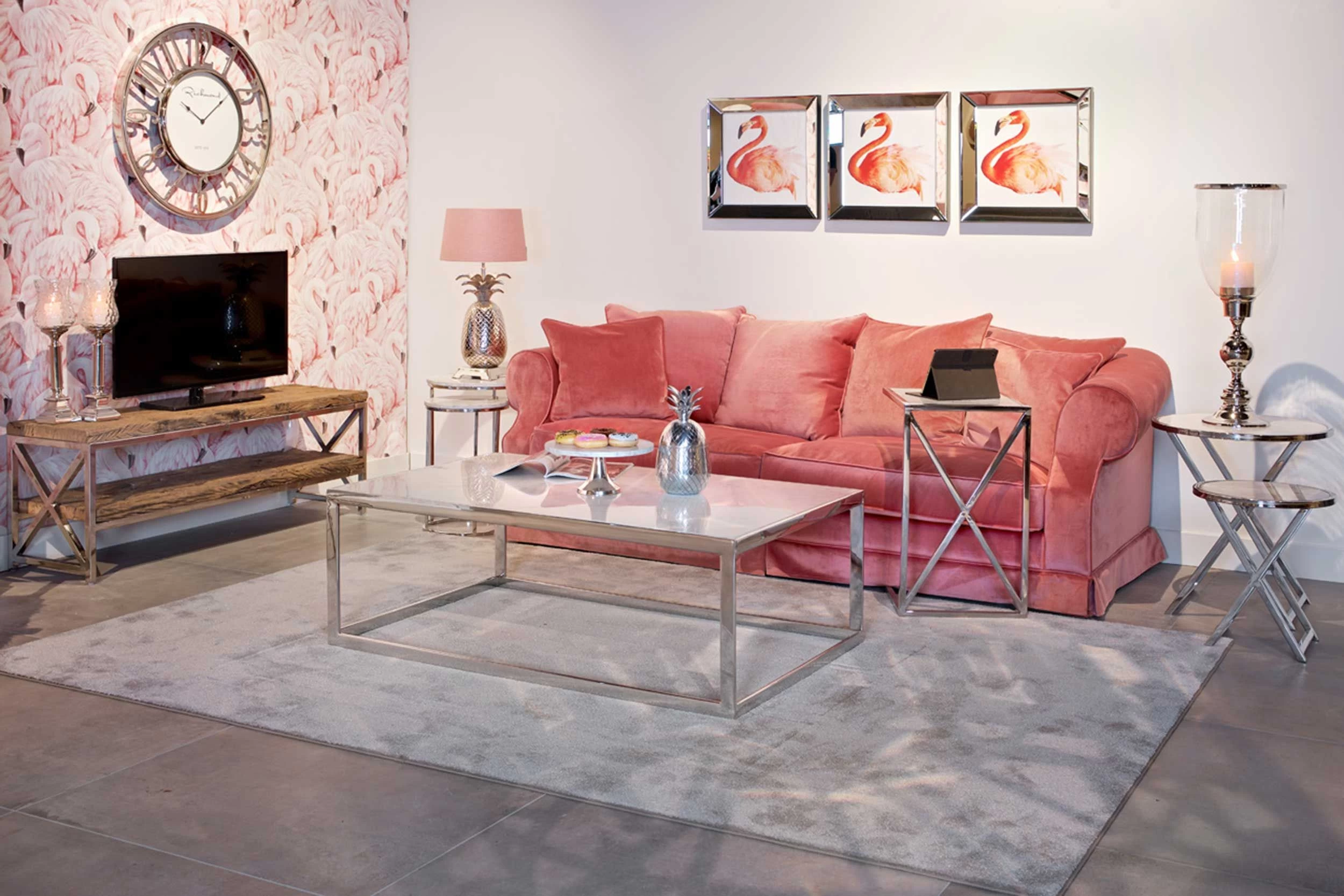 RICHMOND Lot De 2 Tables D'appoint Lacey - Argent/gris 2 RICHMOND Lot De 2 Tables D'appoint Lacey - Argent/gris – Image 2