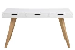 Bureau Tamino 3 Tiroirs - Blanc/frêne -Meubles Tables Et Chaises Shop 724E64F6 9EE1 435B 9924 3A68EED93F22 ede7