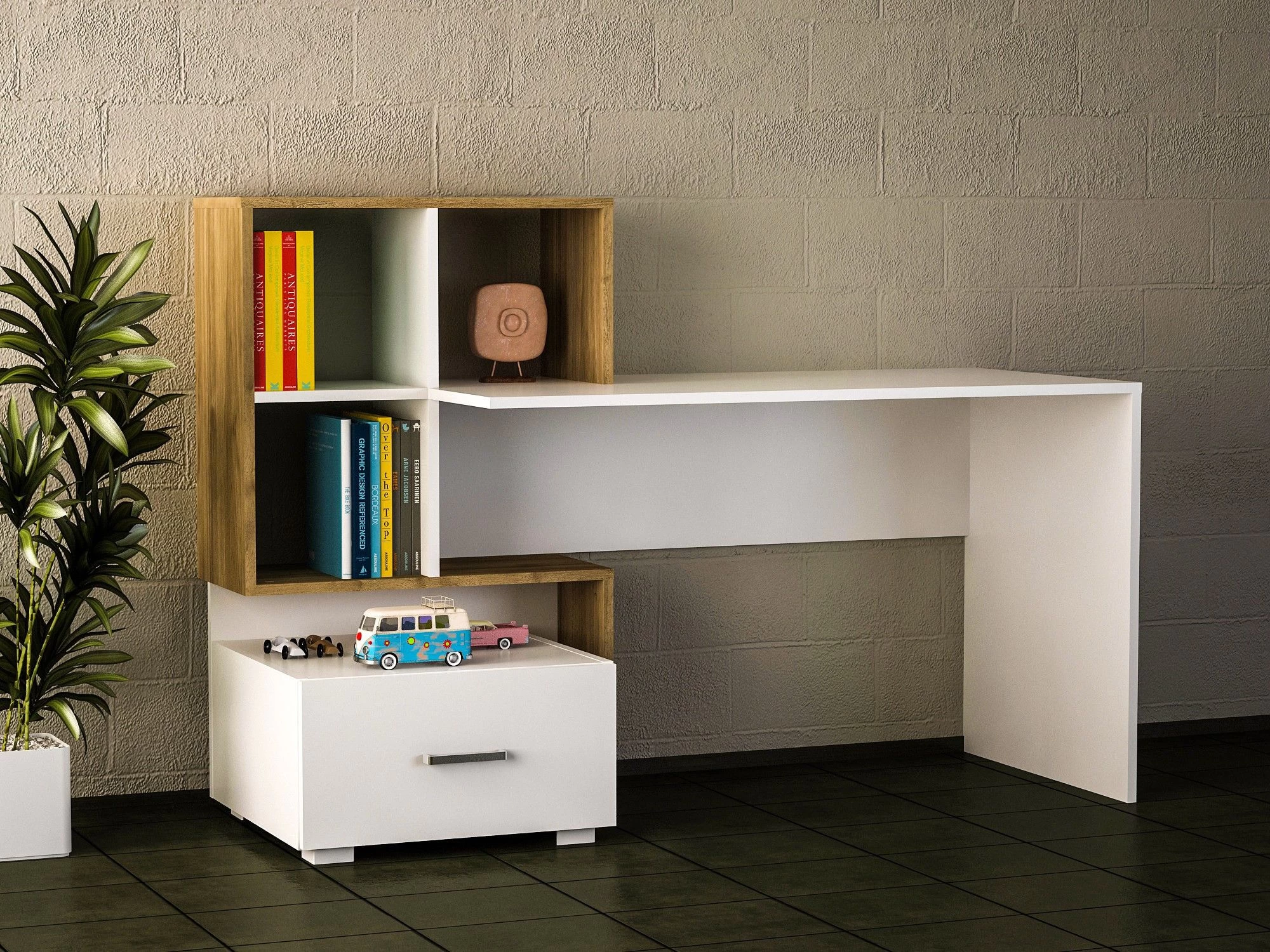 Bureau D'étude Artistique En Bois | 18mm D'épaisseur | 120cm De Largeur | Noyer Blanc 1 Bureau D'étude Artistique En Bois | 18mm D'épaisseur | 120cm De Largeur | Noyer Blanc