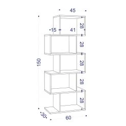 Elegance Bookshelf" | 100 % Mélaminé | Blanc 7 Elegance Bookshelf" | 100 % Mélaminé | Blanc -Meubles Tables Et Chaises Shop 746JUG3601 20 204 7fe0