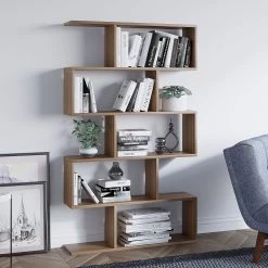 Bibliothèque Elegance | 100% Mélamine | Epaisseur 18mm | Noyer | Fixation Murale 6 Bibliothèque Elegance | 100% Mélamine | Epaisseur 18mm | Noyer | Fixation Murale -Meubles Tables Et Chaises Shop 746JUG3604 20 202 f978