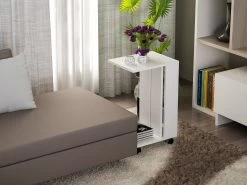 Furny Home Table D'appoint En Mélaminé | 18mm D'épaisseur | Blanc -Meubles Tables Et Chaises Shop 756FRN2807 20 202 fead
