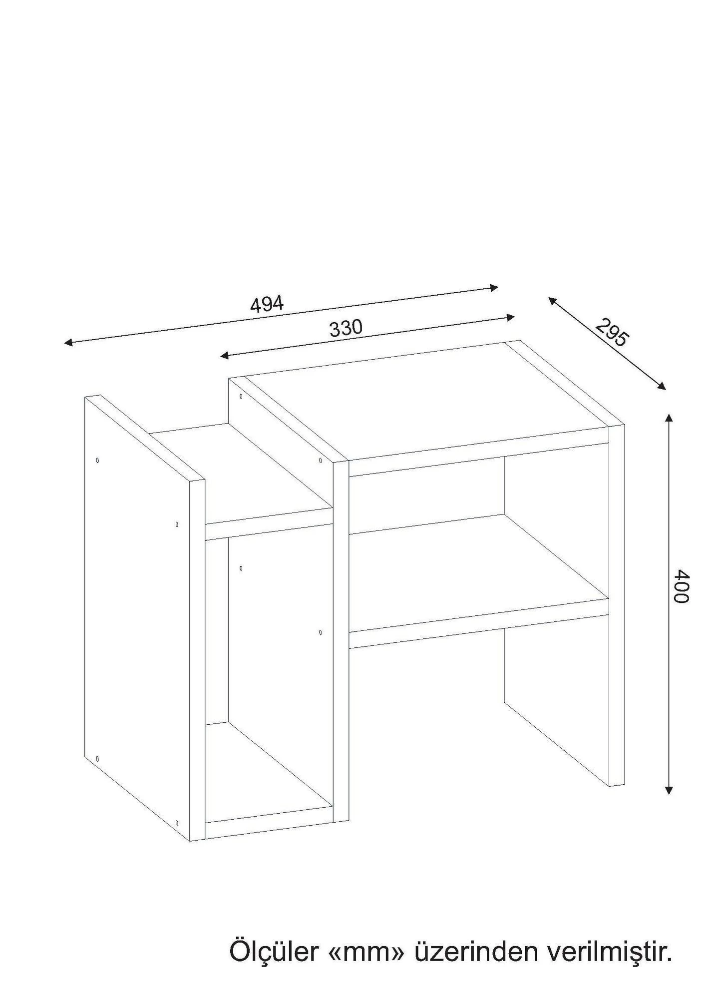 Table D'appoint Furny Home | 18mm D'épaisseur | 49" De Largeur | Blanc 3 Table D'appoint Furny Home | 18mm D'épaisseur | 49" De Largeur | Blanc – Image 3
