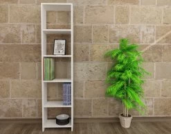 Bibliothèque Furny Home" - 18 Mm D'épaisseur, 38 Cm De Largeur - Blanc