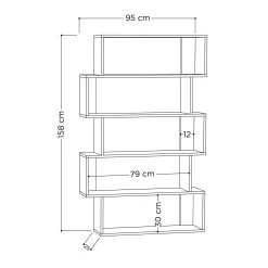 Woody Fashion Bookshelf | 18mm Melamine Coated | Oak -Meubles Tables Et Chaises Shop 776HMS3671 20 203 c8c8