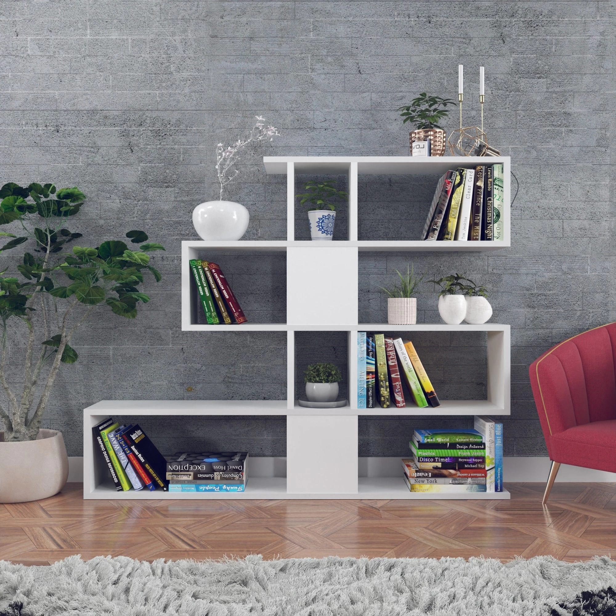 Elegance Bookshelf | 100% Melamine Coated | White | Wall-Mountable 1 Elegance Bookshelf | 100% Melamine Coated | White | Wall-Mountable