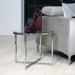 Table D'appoint Caitlynn ø55cm - Tableau Transparant