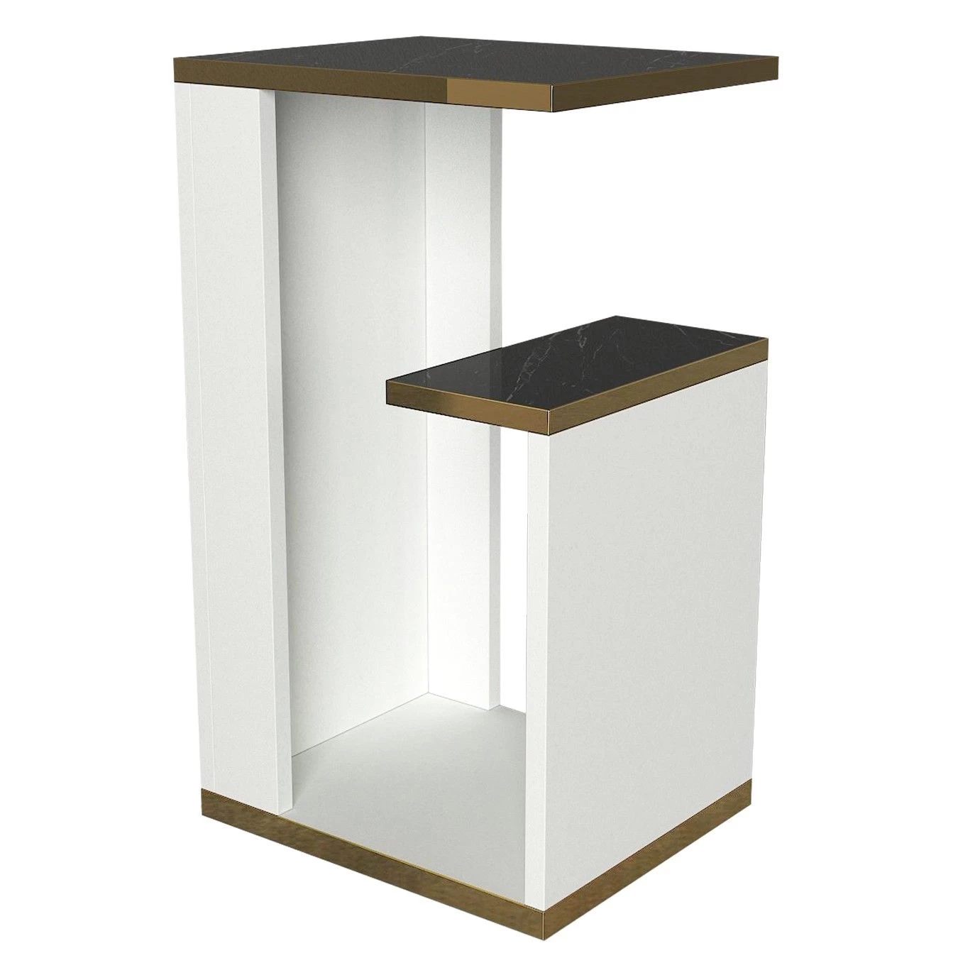 Talon Side Table" | 18mm Thick | 29" Width | White Gold Black 4 Talon Side Table" | 18mm Thick | 29" Width | White Gold Black – Image 4