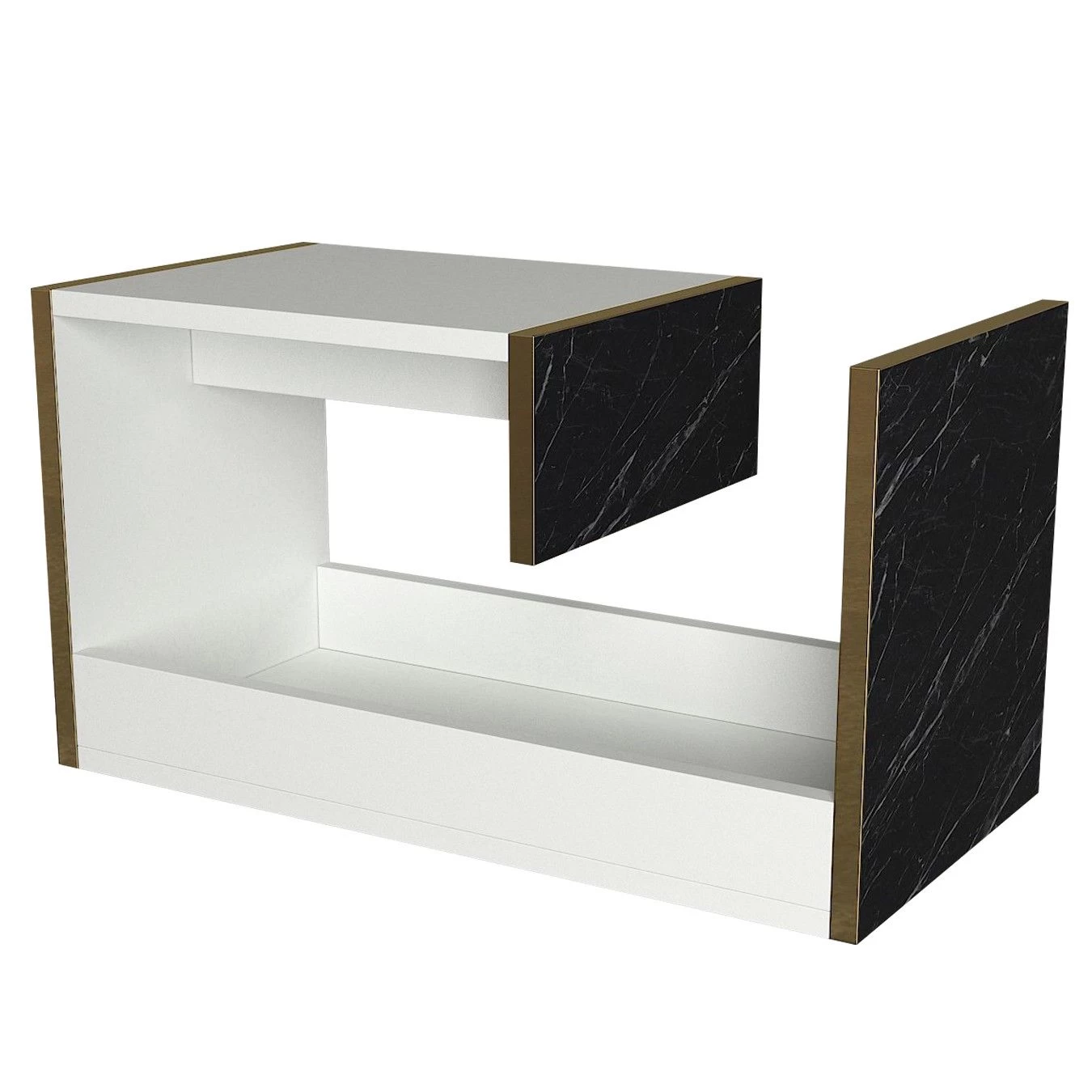 Talon Side Table" | 18mm Thick | 29" Width | White Gold Black 3 Talon Side Table" | 18mm Thick | 29" Width | White Gold Black – Image 3