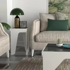 Tera Home Table D'appoint | 100% Mélamine | Epaisseur 18mm | Blanc -Meubles Tables Et Chaises Shop 804TRH2838 20 202 70ae