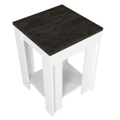 Tera Home Table D'appoint | 18mm | 40cm X 56cm | Blanc/Marron Foncé -Meubles Tables Et Chaises Shop 804TRH2845 20 205 8176