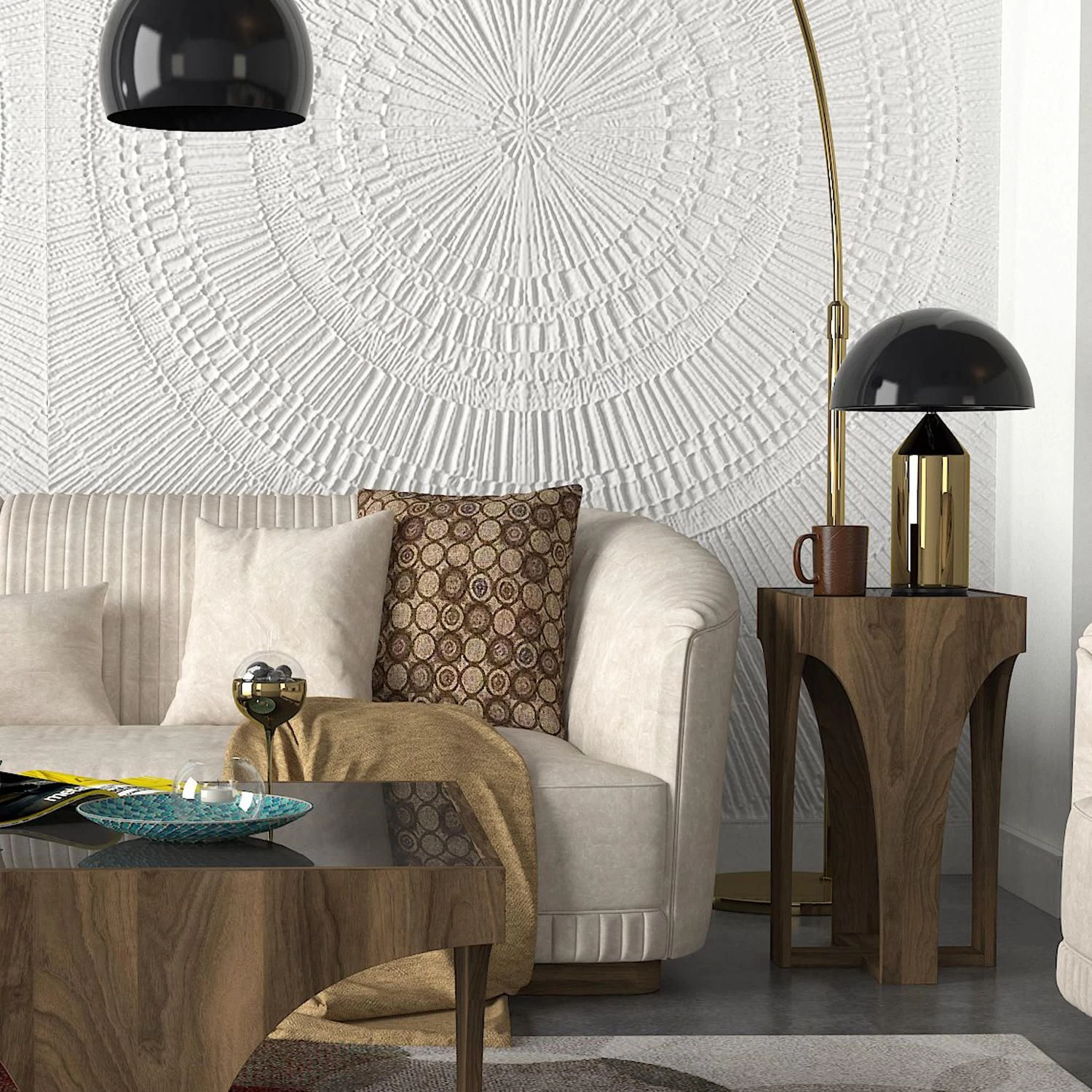 Tera Home Table D'appoint | Structure En Métal | Epaisseur 18mm | Noyer Anthracite 5 Tera Home Table D'appoint | Structure En Métal | Epaisseur 18mm | Noyer Anthracite – Image 5