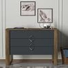Tera Home Commode | 110cm De Largeur | 100% Mélamine | Noyer Anthracite
