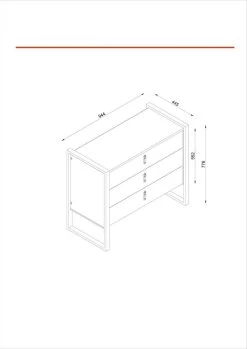 Tera Home Dresser | 18mm Melamine Coated | Metal Frame | 94" Width | Walnut Black -Meubles Tables Et Chaises Shop 804TRH3519 20 207 f55b