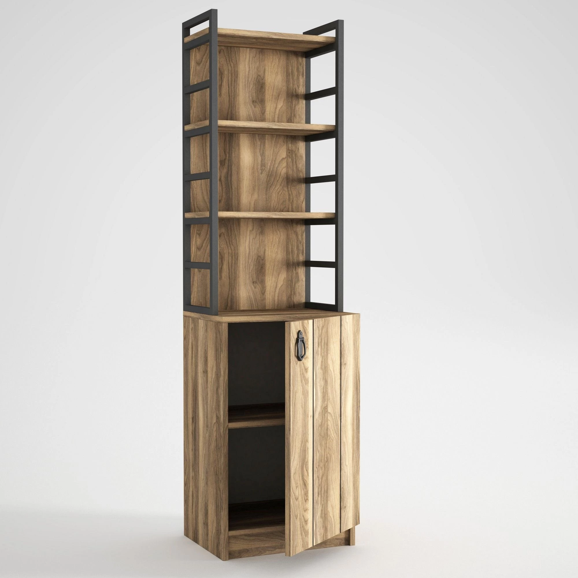 Bibliothèque Tera Home | Mélaminé | Epaisseur 18mm | Noyer | 45cm L 166cm H 5 Bibliothèque Tera Home | Mélaminé | Epaisseur 18mm | Noyer | 45cm L 166cm H – Image 5