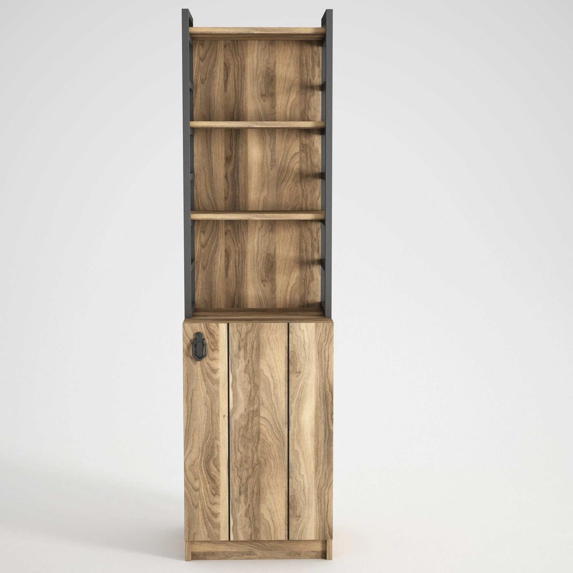 Bibliothèque Tera Home | Mélaminé | Epaisseur 18mm | Noyer | 45cm L 166cm H 4 Bibliothèque Tera Home | Mélaminé | Epaisseur 18mm | Noyer | 45cm L 166cm H – Image 4