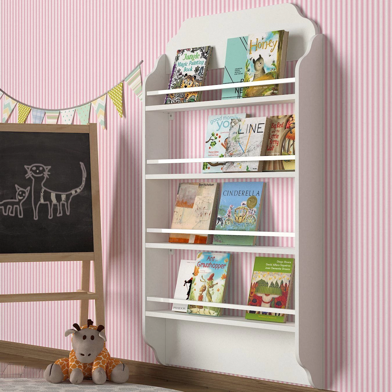 Tera Home Bibliothèque - Epaisseur 18mm | Cadre En Métal | Blanc 4 Tera Home Bibliothèque - Epaisseur 18mm | Cadre En Métal | Blanc – Image 4