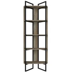 Bibliothèque Tera Home | 100% Mélamine | Epaisseur 18mm | Cadre En Métal | Largeur 63" | Noyer Noir -Meubles Tables Et Chaises Shop 804TRH3619 20 204 080d