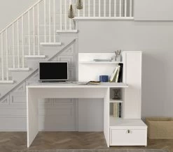 Tera Home Bureau D'étude | 100% Mélaminé | 18mm D'épaisseur | 142cm De Largeur | Blanc