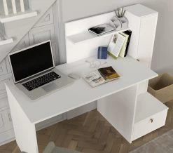 Tera Home Bureau D'étude | 100% Mélaminé | 18mm D'épaisseur | 142cm De Largeur | Blanc -Meubles Tables Et Chaises Shop 804TRH3816 4 868d