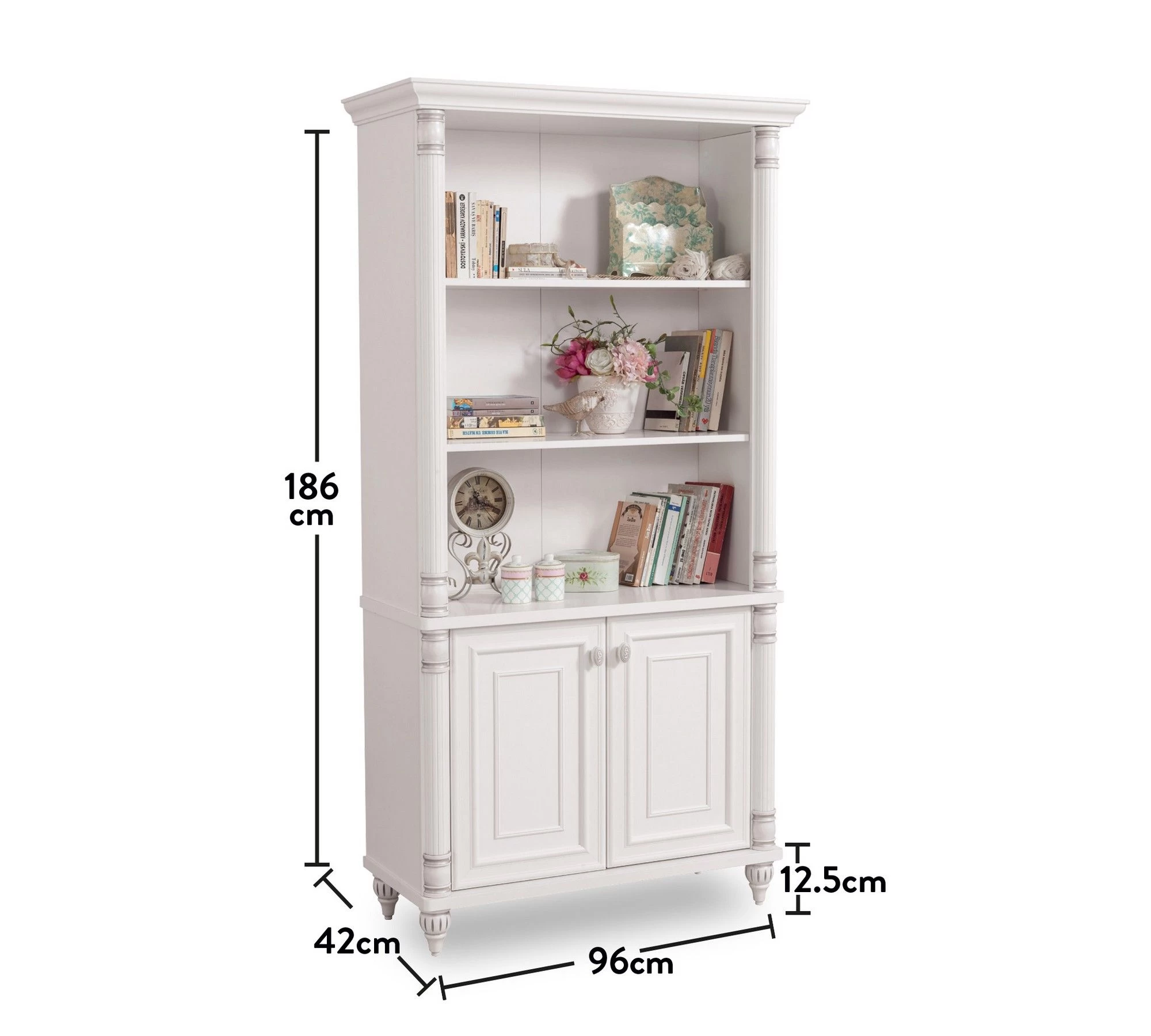 Bibliothèque | 100% Mélaminé | Epaisseur 18mm | 96x186x42cm | Romantique Multicolore 2 Bibliothèque | 100% Mélaminé | Epaisseur 18mm | 96x186x42cm | Romantique Multicolore – Image 2