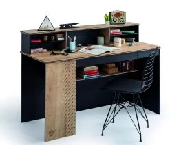 Bureau D'étude | 100% Mélaminé | 2 Tiroirs Et 2 étagères | Noir Et Multicolore 14 Bureau D'étude | 100% Mélaminé | 2 Tiroirs Et 2 étagères | Noir Et Multicolore -Meubles Tables Et Chaises Shop 813CLK3801 20 203 07e3