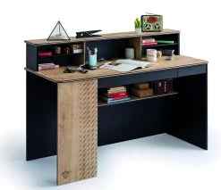 Bureau D'étude | 100% Mélaminé | 2 Tiroirs Et 2 étagères | Noir Et Multicolore 13 Bureau D'étude | 100% Mélaminé | 2 Tiroirs Et 2 étagères | Noir Et Multicolore -Meubles Tables Et Chaises Shop 813CLK3801 20 204 e527