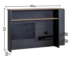 Study Unit" | 18mm Epaisseur, 108x71x29cm, Noir Multi Color -Meubles Tables Et Chaises Shop 813CLK3824 20 203 7f9d