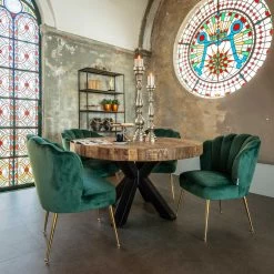 RICHMOND Chaise Chiesa Velours - Noir/or 12 RICHMOND Chaise Chiesa Velours - Noir/or -Meubles Tables Et Chaises Shop 825038 S4445 GREEN 6064 TOP 6065 TOP 6067 LEG 10 0252