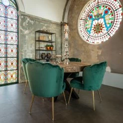 RICHMOND Chaise Chiesa Velours - Noir/or 13 RICHMOND Chaise Chiesa Velours - Noir/or -Meubles Tables Et Chaises Shop 825038 S4445 GREEN 6064 TOP 6065 TOP 6067 LEG 241c