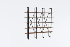 Bibliothèque Moderne Noire | Puqa Design | 100% Mélamine | Cadre En Métal -Meubles Tables Et Chaises Shop 835PUQ3652 20 203 b195