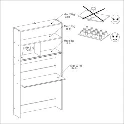 Secretaire Fina 105 Cm - Chêne -Meubles Tables Et Chaises Shop 8446 8447 8448 bibs picto mm 2 431d