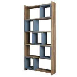 Bibliothèque Woody Fashion 100% Mélamine | Noyer Calcédoine -Meubles Tables Et Chaises Shop 845HCT3602 20 204 1710