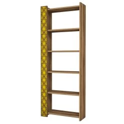Woody Fashion Bookshelf | Mélamine 18mm | CNC Relief | Walnut Yellow 7 Woody Fashion Bookshelf | Mélamine 18mm | CNC Relief | Walnut Yellow -Meubles Tables Et Chaises Shop 845HCT3610 20 203 3942