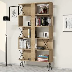 Woody Fashion Bookshelf | Mélaminé | Chêne | Epaisseur 18mm -Meubles Tables Et Chaises Shop 845HCT3634 20 202 2778