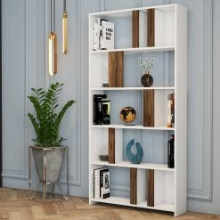 Woody Fashion Bookshelf | 18mm 100% Melamine | White Walnut