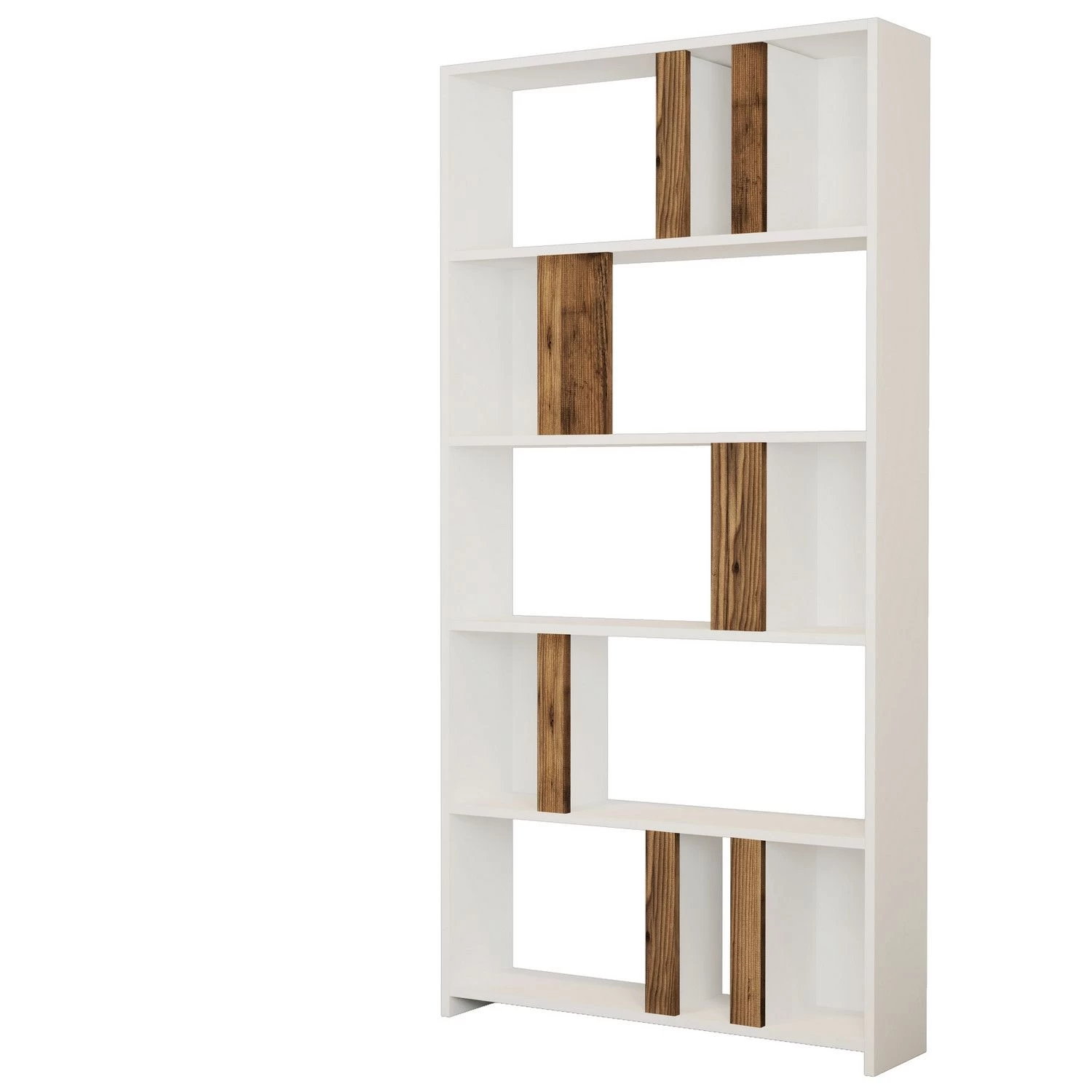 Woody Fashion Bookshelf | 18mm 100% Melamine | White Walnut 3 Woody Fashion Bookshelf | 18mm 100% Melamine | White Walnut – Image 3