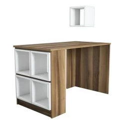 Bureau D'étude Woody à La Mode Avec étagère Murale | Noyer Blanc 7 Bureau D'étude Woody à La Mode Avec étagère Murale | Noyer Blanc -Meubles Tables Et Chaises Shop 845HCT3804 20 204 057e