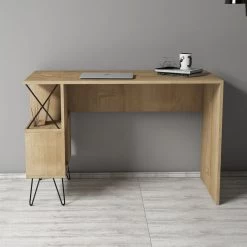 Bureau D'étude Woody Fashion | Chêne Noir | 120x78 | 18mm -Meubles Tables Et Chaises Shop 845HCT3821 2 5921