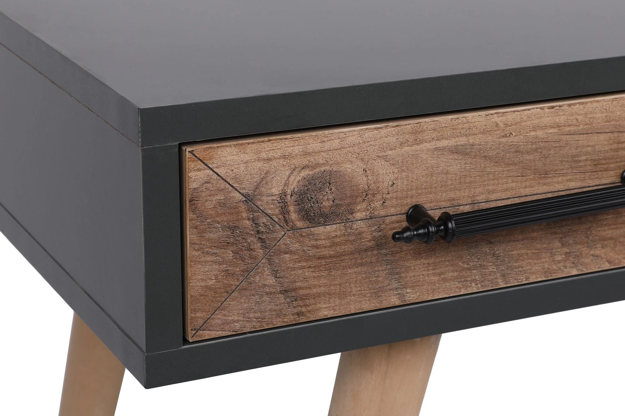 Bureau D'étude | Mélaminé | 18mm | Pieds En Bois | Chêne Anthracite 5 Bureau D'étude | Mélaminé | 18mm | Pieds En Bois | Chêne Anthracite – Image 5