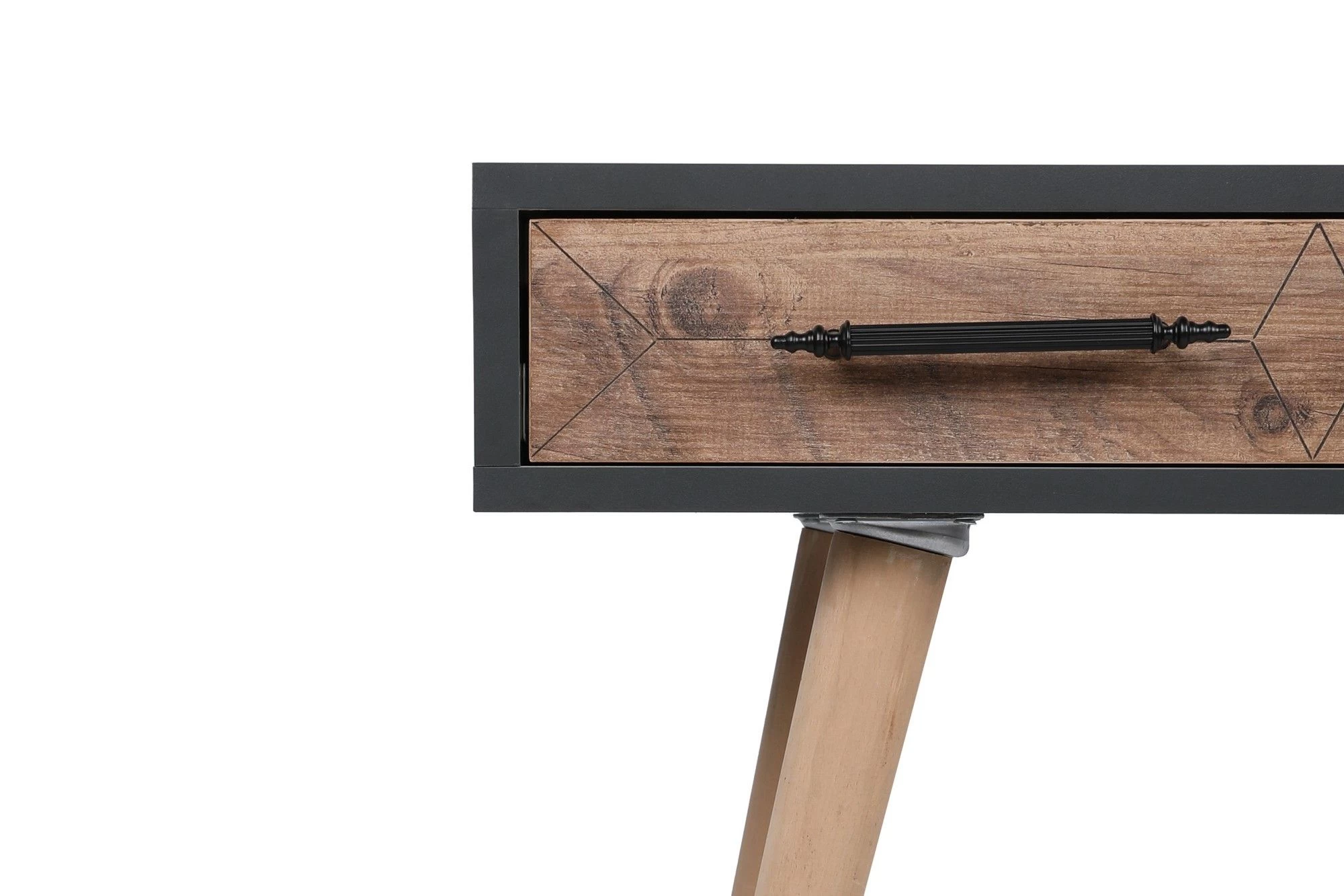 Bureau D'étude | Mélaminé | 18mm | Pieds En Bois | Chêne Anthracite 2 Bureau D'étude | Mélaminé | 18mm | Pieds En Bois | Chêne Anthracite – Image 2