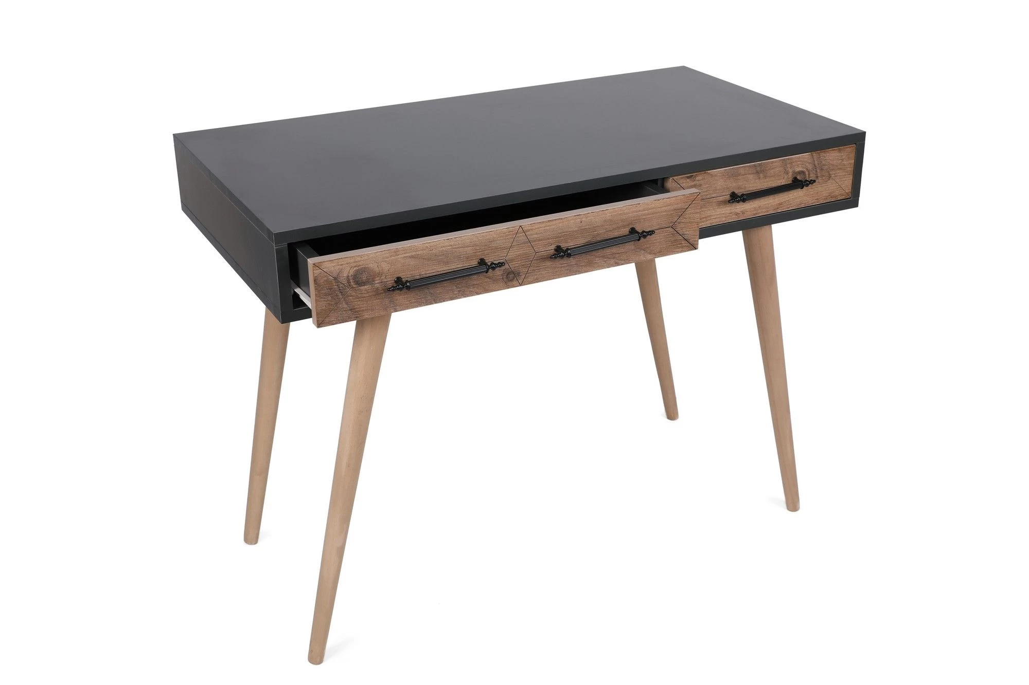 Bureau D'étude | Mélaminé | 18mm | Pieds En Bois | Chêne Anthracite 7 Bureau D'étude | Mélaminé | 18mm | Pieds En Bois | Chêne Anthracite – Image 7