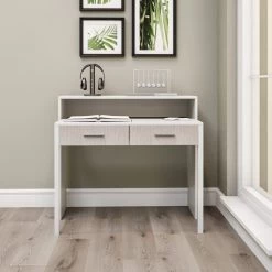 Bureau D'étude Pour La Créativité | Epaisseur 18mm | 99x88x66 Cm | Mélaminé | 2 Tiroirs | Blanc -Meubles Tables Et Chaises Shop 854KLN1505 20 203 4a59