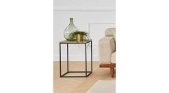 Table D'appoint Design Kalune | 18mm Mélaminé | Pieds Métal | 45x45x45cm | Noyer Noir -Meubles Tables Et Chaises Shop 854KLN2806 20 203 fa33