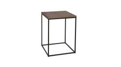 Table D'appoint Design Kalune | 18mm Mélaminé | Pieds Métal | 45x45x45cm | Noyer Noir -Meubles Tables Et Chaises Shop 854KLN2806 20 205 150a
